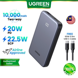 UGREEN 20W PD Nexode Powerbank 10000mAh 22.5W USB C Fast Charging Slim Portable iPhone 17 16 15 Pro Max S25 Huawei Honor